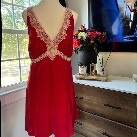 wild fable Dresses & Skirts - Red Lace Trim Dress